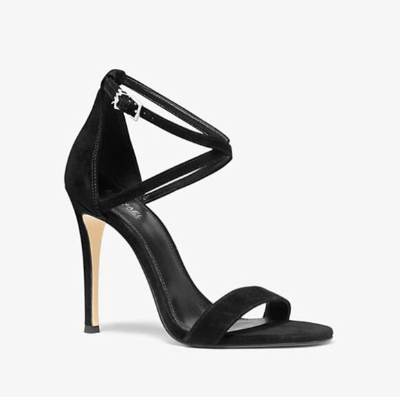 MICHAEL KORS Antonia Suede Sandal Black Size 11 - Picture 2 of 13